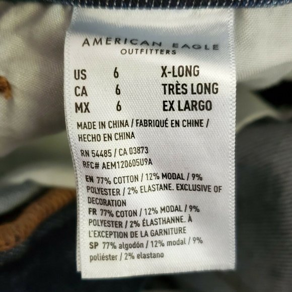 American Eagle High Rise Mom Jean 6 X-Long NWT - Picture 9 of 12